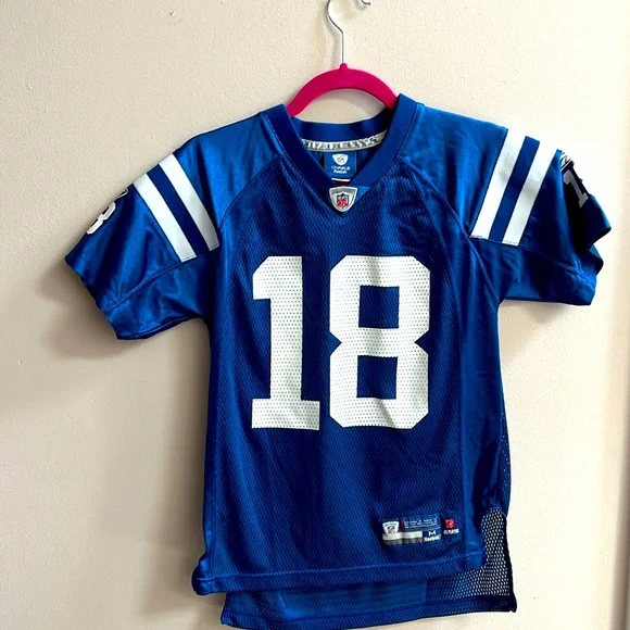 Vintage Reebok Peyton Manning OnField NFL Colts Stitched Jersey Kids Size 10-12 - Picture 1 of 6